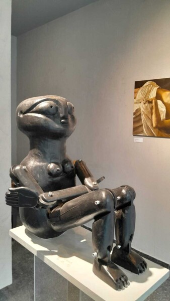 Sculpture titled "Innocence of the Ea…" by Catalin Geana, Original Artwork, Wood
