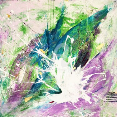 Painting titled "che caos.. Acryl/LW…" by Cäcilia Schlapper, Original Artwork, Acrylic Mounted on Wood Stretcher frame