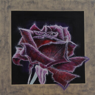 Painting titled "Velvet Rose" by Serguei Borodouline, Original Artwork, Acrylic
