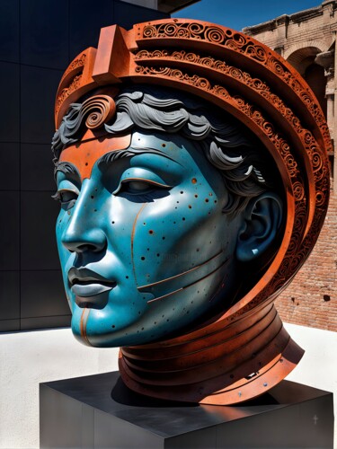 数字艺术 标题为“Coliseum Sculptures…” 由Daniel Arrhakis, 原创艺术品, AI生成的图像