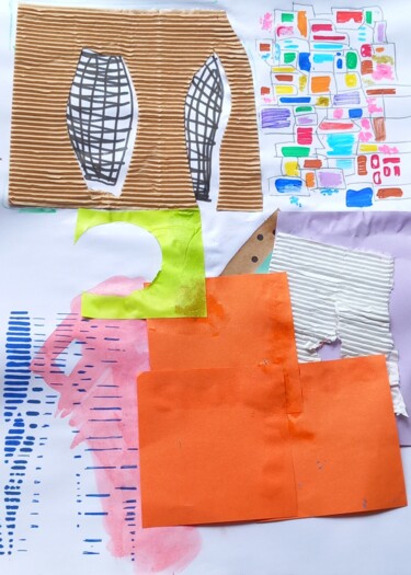 Collages titled "Leipzig" by Ronnie Kolner, Original Artwork, Collages