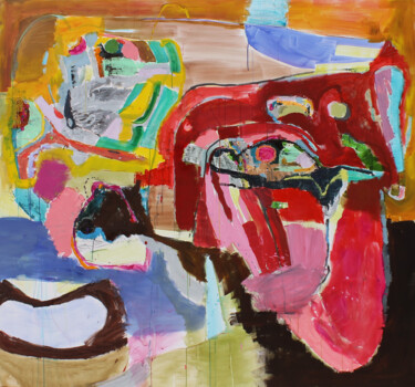 Malarstwo zatytułowany „Composition 24. Life” autorstwa Sergiy Dekalyuk, Oryginalna praca, Akryl