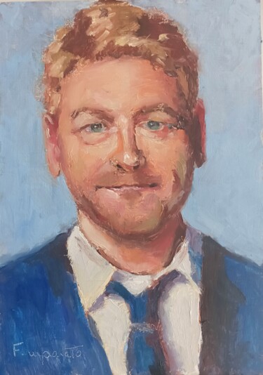 Painting titled "Mr Kenneth" by Frédéric Imparato, Original Artwork, Oil