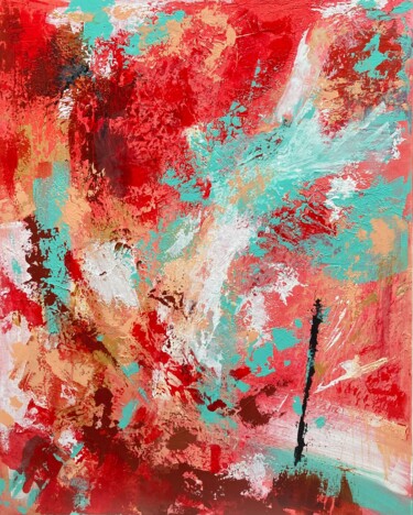 Painting titled "Agnis Dance" by Natalia Grehova, Original Artwork, Acrylic Mounted on Wood Stretcher frame