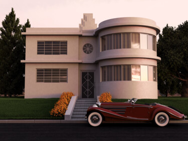 Arts numériques intitulée "La maison" par Gilles Corona, Œuvre d'art originale, Modélisation 3D