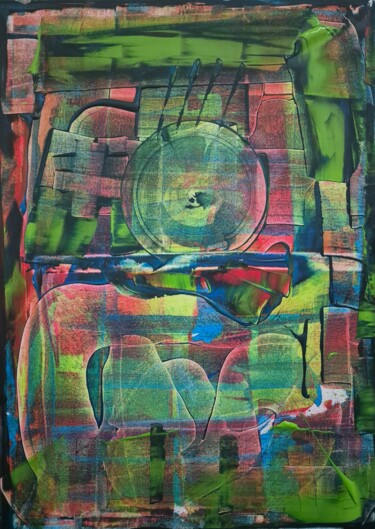 Painting titled "couleur madras" by Armand Latournald, Original Artwork, Acrylic