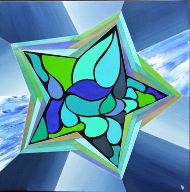 Painting titled "Sedna" by Noémie Barjou, Original Artwork, Acrylic Mounted on Wood Stretcher frame