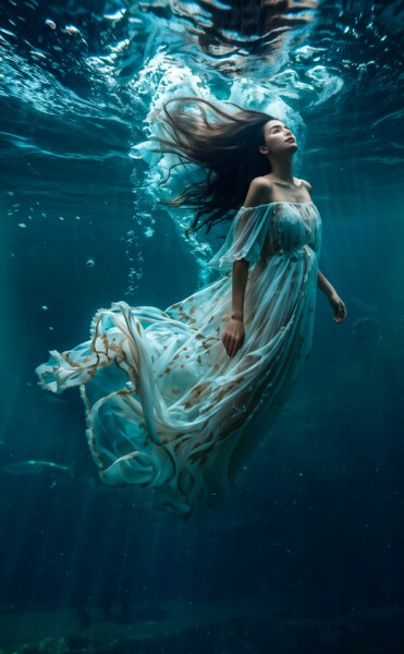 제목이 "Submersa"인 디지털 아트 Cleber Medeiros로, 원작, AI 생성 이미지