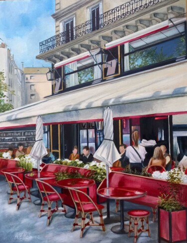 Pintura titulada "Le Tourville,Paris" por Alla Zhelnova, Obra de arte original, Oleo