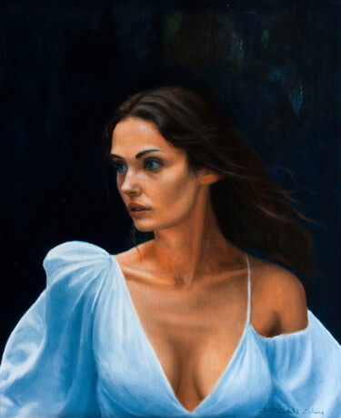 Peinture intitulée "Florence" par Jean-Pierre André Leclercq, Œuvre d'art originale, Huile Monté sur Châssis en bois