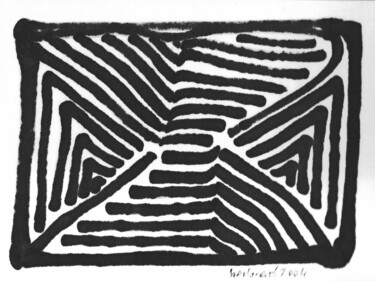 Zeichnungen mit dem Titel "art abstract 04" von Herbert Wiedergut, Original-Kunstwerk, Tinte