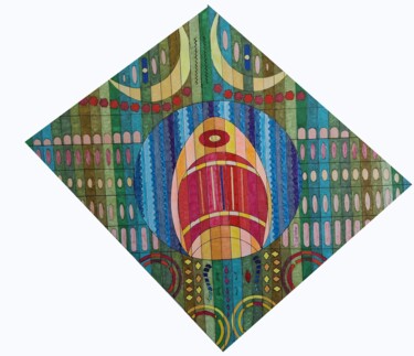 Drawing titled "Acidic Asylum" by Sara Lamothe (Savant Artist), Original Artwork, Marker