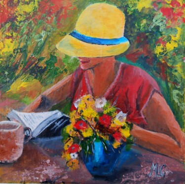 Peinture intitulée "Plaisir de lire" par Michèle Labbrecayla, Œuvre d'art originale, Acrylique