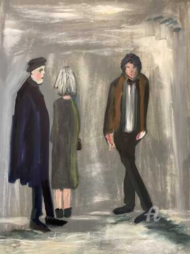 Pittura intitolato "The Strangers" da Steve Phillips, Opera d'arte originale, Olio