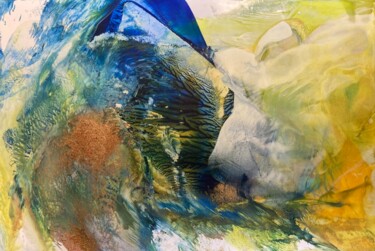 Painting titled "Protection" by Rosemerel, Original Artwork, Wax
