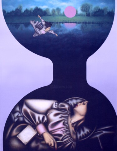 绘画 标题为“QUAND VIENT LA NUIT” 由François-Pierre Bleau (Dit Zéro Zoo), 原创艺术品, 油