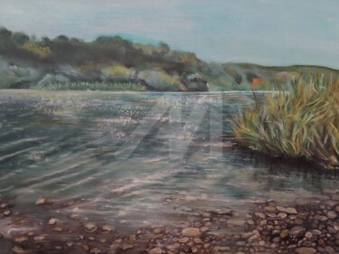 A place to dip your foot in the water 绘画 标题为“A place to dip your…” 由Diana Editoiu, 原创艺术品, 油