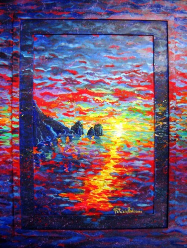 Painting titled "I faraglioni" by Patrizia Balzerano, Original Artwork, Acrylic