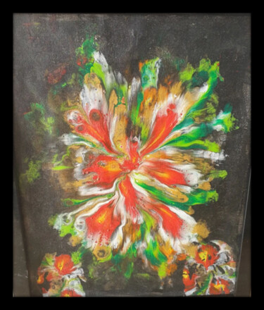 Peinture intitulée "Flames" par Salima Borsali, Œuvre d'art originale, Acrylique Monté sur Châssis en bois