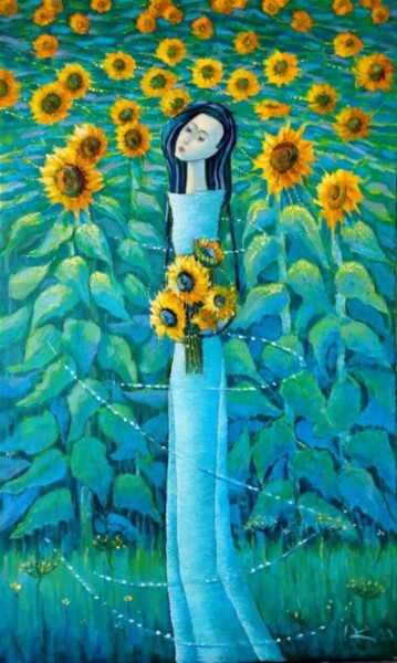 绘画 标题为“SUNFLOWERS” 由Robert Hekimyan, 原创艺术品, 油