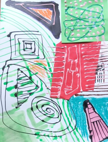Collages titled "Cacun" by Ronnie Kolner, Original Artwork, Collages