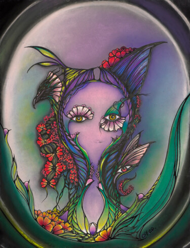 图画 标题为“"When I was young..…” 由Caco Dian, 原创艺术品, 粉彩 安装在artwork_cat.上