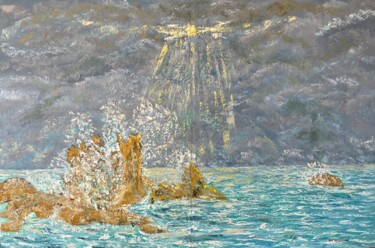 "Orage et Lumières I…" başlıklı Tablo Jm Mariani tarafından, Orijinal sanat, Petrol Ahşap Sedye çerçevesi üzerine monte edil…