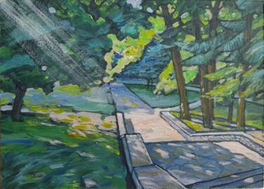 Painting titled "Early ray" by Valerii Oliinyk, Original Artwork, Acrylic