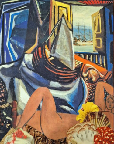 Collages titled "Devaneios" by Adriana Benatti, Original Artwork, Collages Mounted on Cardboard