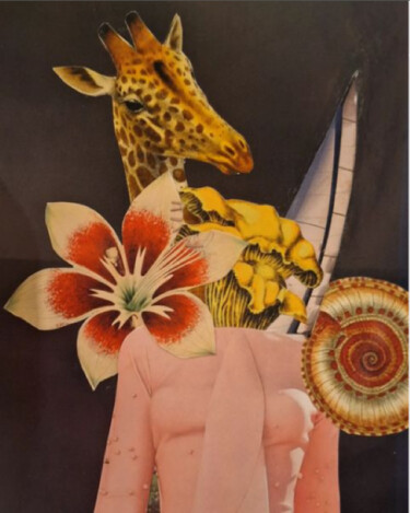 Collages titled "Ela é tudo" by Adriana Benatti, Original Artwork, Collages Mounted on Cardboard