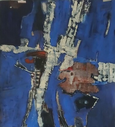 제목이 "Bleu invasion en gé…"인 미술작품 Monique Morellec로, 원작, 아크릴