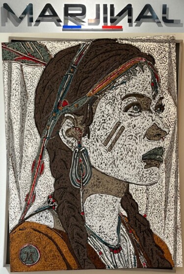 SQUAW / SCULPTURE CHÂSSIS-DÉCALÉ-MARJINAL D INOX Peinture intitulée "SQUAW / SCULPTURE C…" par Marjinal Artiste Peintre Décalé Français, Œuvre d'art originale, Acrylique Mon…