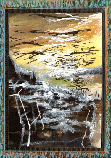 Painting titled "Murmuration 506" by Dominique Leblanc, Original Artwork, Acrylic