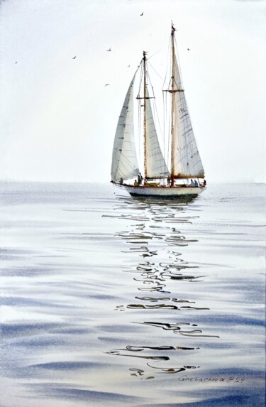 "Under sail 7" başlıklı Tablo Eugenia Gorbacheva tarafından, Orijinal sanat, Suluboya