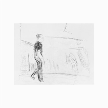 图画 标题为“Drawings VI” 由Irfan Ajvazi, 原创艺术品, 粉笔 安装在木板上