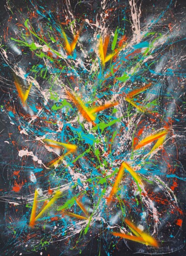 Peinture intitulée "N° 50.24 Nouveau mo…" par Isa-L, Œuvre d'art originale, Acrylique Monté sur Châssis en bois