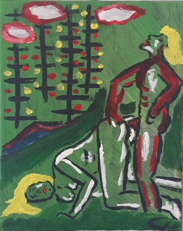 Painting "OutdoorSex" 绘画 标题为“Painting "OutdoorSe…” 由Rikortgallery, 原创艺术品, 丙烯 安装在其他刚性面板上