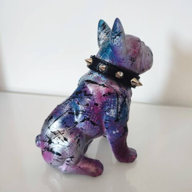 Sculpture purple bulldog - statue bouledogue pop art 雕塑 标题为“Sculpture purple bu…” 由Âme Sauvage, 原创艺术品, 丙烯