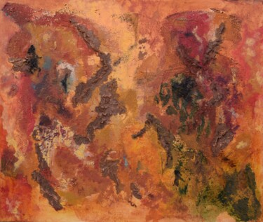 Painting titled "Rennes-le-Château" by Stefano Tomasi, Original Artwork, Acrylic Mounted on Wood Stretcher frame