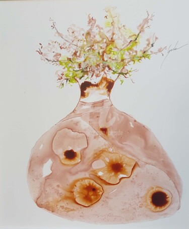Peinture intitulée "Primavera" par Cegede, Œuvre d'art originale, Encre