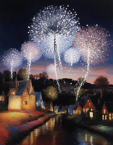 数字艺术 标题为“Celebration” 由Kyozai, 原创艺术品, AI生成的图像