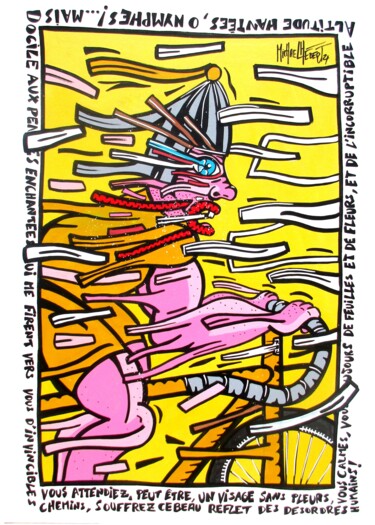 绘画 标题为“Maillot jaune” 由Michael Hebert, 原创艺术品, 丙烯