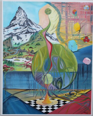 Painting titled "Mattersie" by Hansjörg Hermann, Original Artwork, Oil