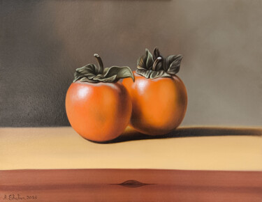 Painting titled "Golden Harvest" by Shahen Aleksandryan, Original Artwork, Oil Mounted on Wood Stretcher frame
