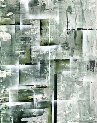 Inner Labyrinth. geen shades Painting titled "Inner Labyrinth. ge…" by Tatiana Malinovscaia, Original Artwork, Acrylic