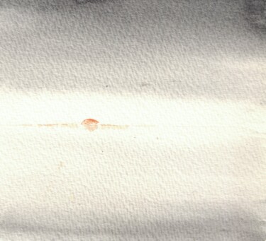 Painting titled "Sunset, sunrise" by Anna C, Original Artwork, Watercolor