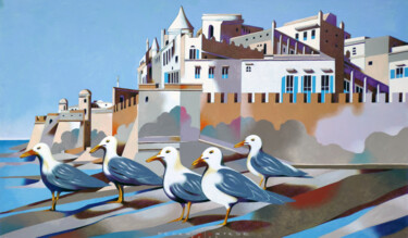 Painting titled "memory of Essaouira" by Federico Cortese, Original Artwork, Oil