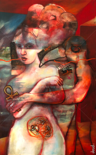 Peinture intitulée "Amor Fati" par Loic Tarin (Doudoudidon), Œuvre d'art originale, Acrylique Monté sur Châssis en bois