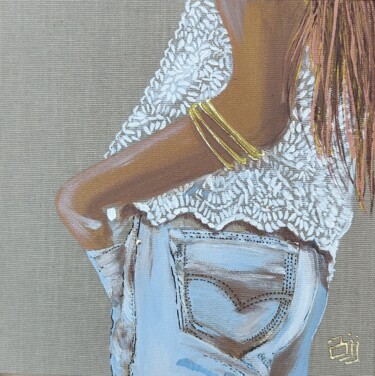 Peinture intitulée "ISOLDE" par Brigitte Jorda Juan, Œuvre d'art originale, Acrylique Monté sur Carton