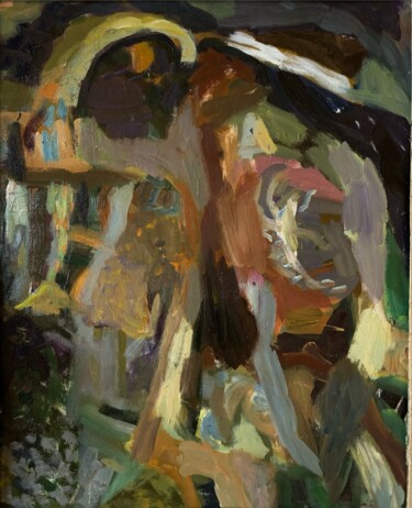 Peinture intitulée "Pêcheur la nuit" par Olga Richir, Œuvre d'art originale, Huile
